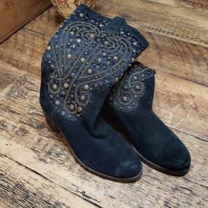 Studded leather boots